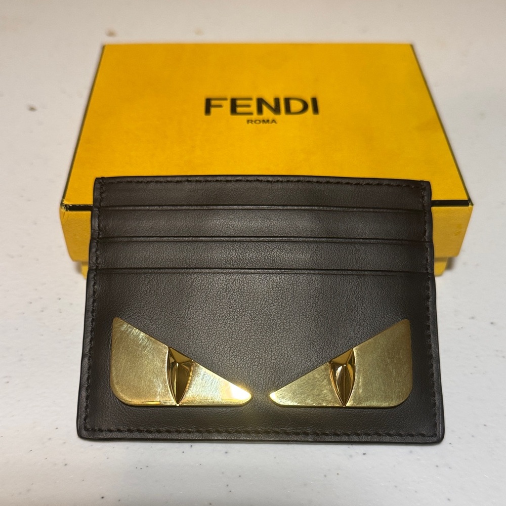 Fendi Black Monster Card Holder